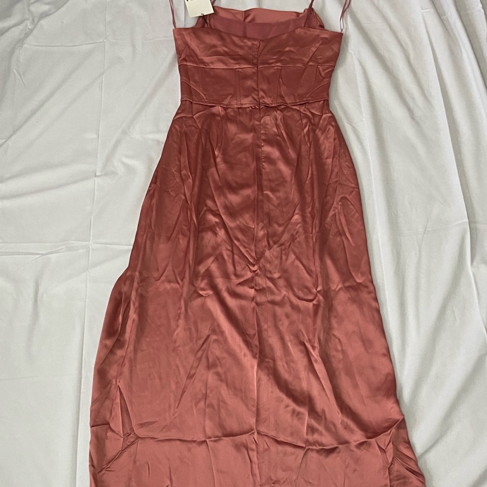 Zara corset cowl neck mauve dress - Picture 4 of 5